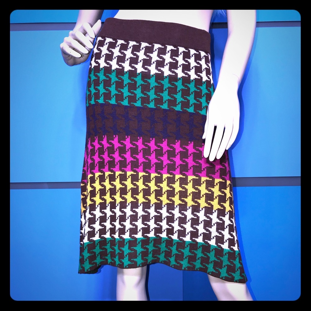 NICK & MO • Multicolor Houndstooth Midi/ size (S)